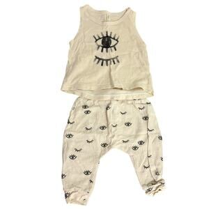 Rylee + Cru Mystical Eye Tank Top & Slouch Pant Outfit Size 0-3 Months